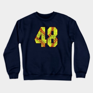 Fastpitch Softball Number 48 #48 Softball Shirt Jersey Uniform Favorite Player Biggest Fan Crewneck Sweatshirt